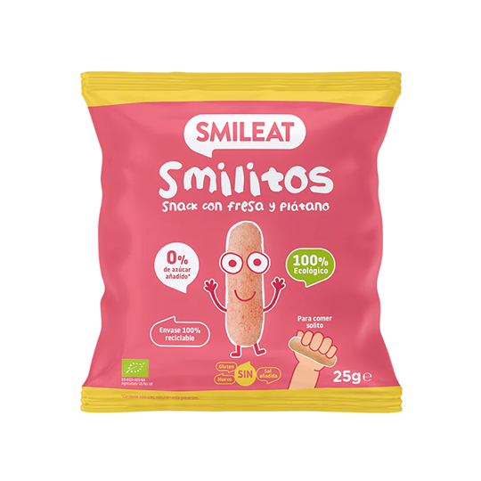 Smileat Smilitos Gusanitos de Fresa y Plátano 25 gramos