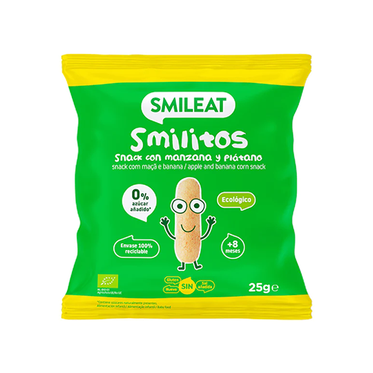 Smileat Smilitos Gusanitos de Manzana y Plátano 25 gramos