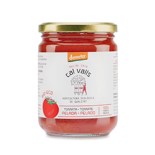 Tomate entero pelado Cal Valls 420g.