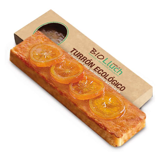 Biolluch Turrón ecológico de Yema quemada con Naranja