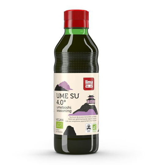 Vinagre umeboshi ecológico Ume Su 4,0 Lima 250ml.