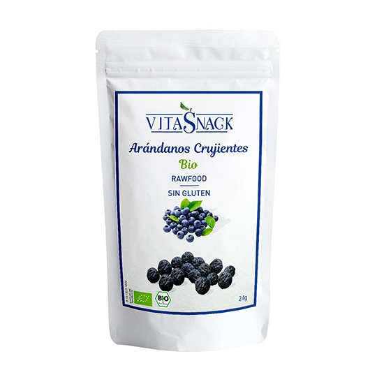 Arándano crujiente ecológico Vitasnack 24 gramos
