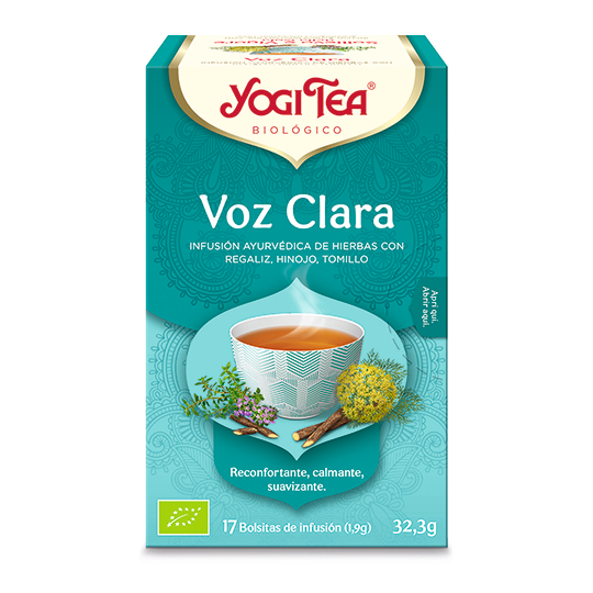Infusión Voz Clara Yogi Tea 17 bolsitas en Biosano