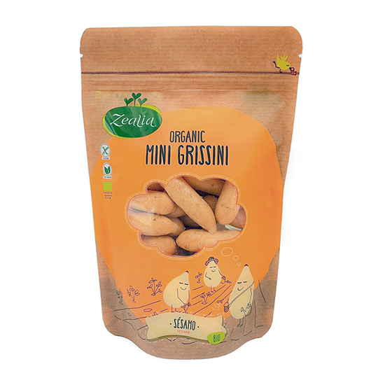 Colines de sésamo bio sin gluten Zealia 75g.